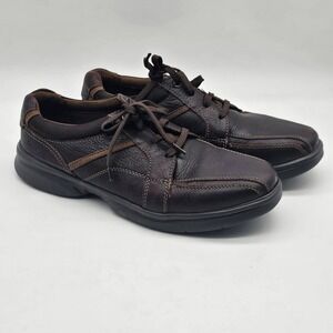 Clarks Collection Bradley Walk Men's Brown Leather Comfort Casual Shoes US 11‎
